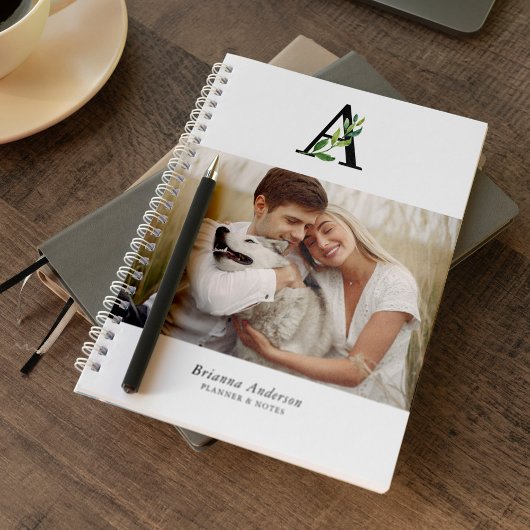 Botanische monogram Galerij met 4 foto's Notitieboek