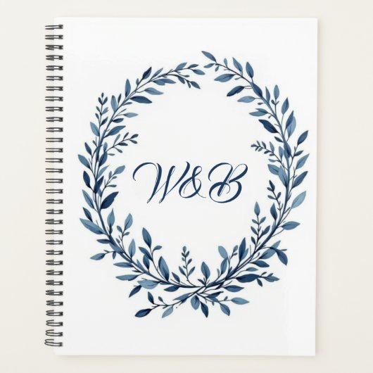 Botanische Monogram Krans Planner (Voorkant)