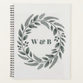 Botanische Monogram Krans  Planner (Voorkant)