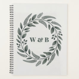 Botanische Monogram Krans  Planner