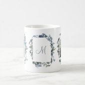 Botanische monogram met bride- en bruinfoto koffiemok (Center)