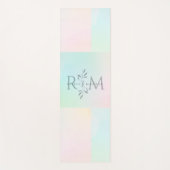 Botanische Monogram Pastel Yoga Yogamat (Voorkant)