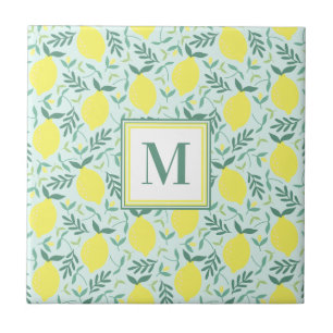 Botanische monogram patroontegels van lumbaal tegeltje