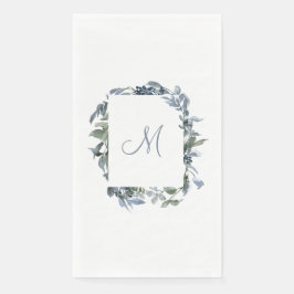 Botanische monogram servet