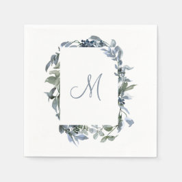 Botanische monogram servet