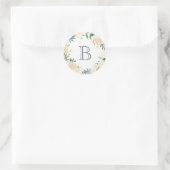 Botanische monogram sticker (Tas)