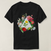 botanische, mooie ventilatoraanvoeding Pu T-shirt (Design voorkant)
