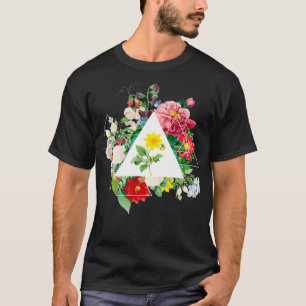 botanische, mooie ventilatoraanvoeding Pu T-shirt