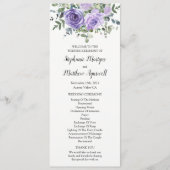 Botanische mosterd Paarse Floral Eucalyptus Programmakaart (Voorkant)