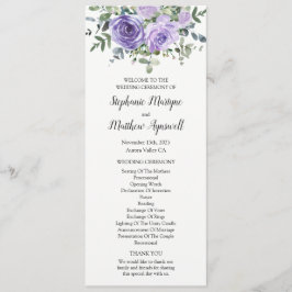 Botanische mosterd Paarse Floral Eucalyptus Programmakaart