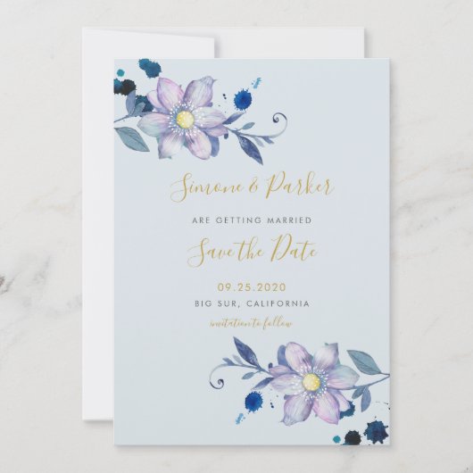 Botanische motifs Sla de Kaart Datum op (Voorkant)