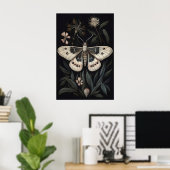 Botanische Motten Kunstprint, Vintage Vlinder Post Poster (Thuiskantoor)