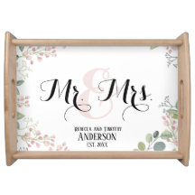 Botanische Mr en Mrs Gepersonaliseerde huwelijksge