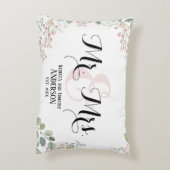 Botanische Mr. mevrouw Persoonlijke Huwelijkscadea Accent Kussen (Achterkant (Verticaal))