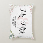 Botanische Mr. mevrouw Persoonlijke Huwelijkscadea Accent Kussen (Voorkant(Verticaal))