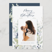 Botanische multi-foto Arctic Winter Feestdagenkaart (Voorkant / Achterkant)