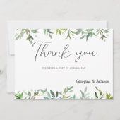 Botanische munt donkergroen gebladerte Dank u Kaart (Voorkant)
