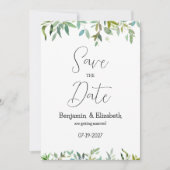 Botanische munt donkergroen gebladerte Save the Da Kaart (Voorkant)