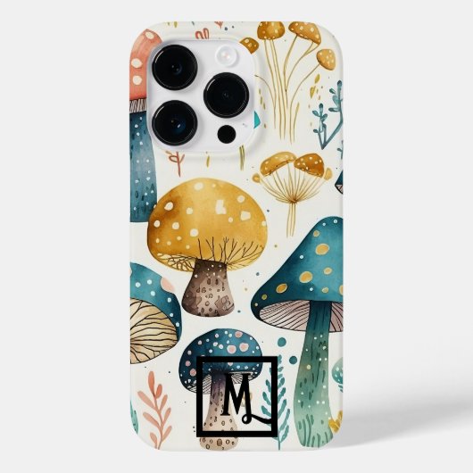 Botanische Mushroom Hoesje-Mate iPhone Case (Achterkant)