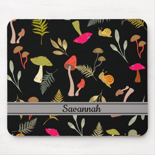 Botanische Mushroom Mousepad Muismat (Voorkant)