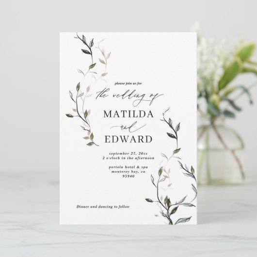 Botanische naaldbladeren met kettingblad (Staand voorkant)