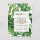 botanische naaldbladeren trouwboekje informatiekaartje (Voorkant / Achterkant)