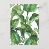 botanische naaldbladeren trouwboekje informatiekaartje (Achterkant)