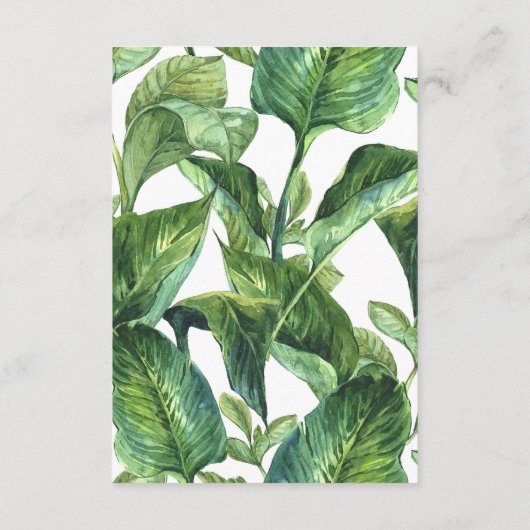 botanische naaldbladeren trouwboekje informatiekaartje (Achterkant)