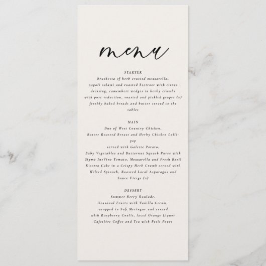 Botanische naaldboekenboerderij elegant rustige me menu (Achterkant)