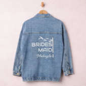 Botanische naam bruidsmeisje bruiloft cadeau denim jacket (Hangar)