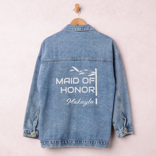 Botanische naam Maid of Honor Huwelijkscadeau Denim Jacket (Hangar)