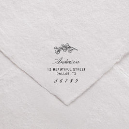 Botanische naam Retouradres Eucalyptus Greenery Zelfinktende Stempel