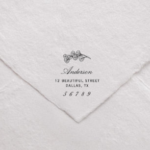 Botanische naam Retouradres Eucalyptus Greenery Zelfinktende Stempel