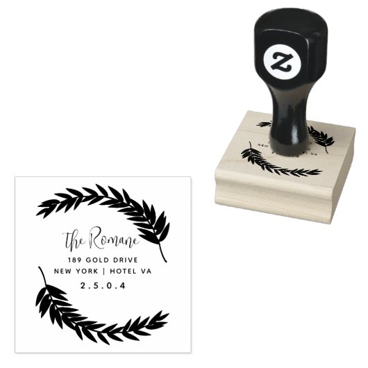Botanische naam van het Adres van de Terugkeer Aan Rubberstempel (Gestempeld)