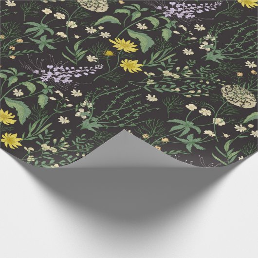  botanische nacht cadeaupapier (Hoek)