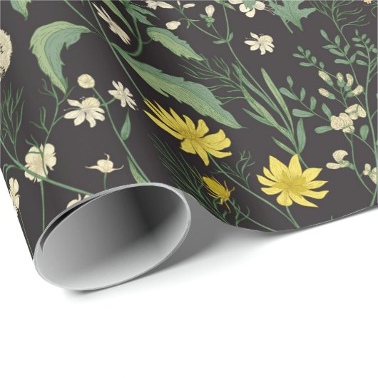 botanische nacht cadeaupapier (Rol Hoek)