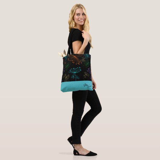 Botanische nachten Canvas tas (Op model)