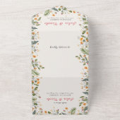 Botanische narcissen Daisy pioenroos bloemen bruil All In One Uitnodiging (Buitenkant)