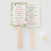 Botanische narcissen Daisy pioenroos bloemen bruil Handwaaier (Voorkant en achterkant)