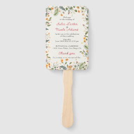 Botanische narcissen Daisy pioenroos bloemen bruil Handwaaier