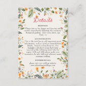 Botanische narcissen Daisy pioenroos bloemen bruil Informatiekaartje (Voorkant)