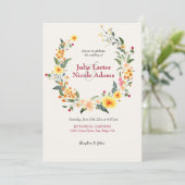 Botanische narcissen Daisy pioenroos bloemen bruil Kaart (Staand voorkant)