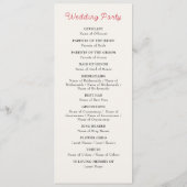 Botanische narcissen Daisy pioenroos bloemen bruil Programmakaart (Achterkant)