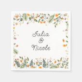 Botanische narcissen Daisy pioenroos bloemen bruil Servet (Voorkant)