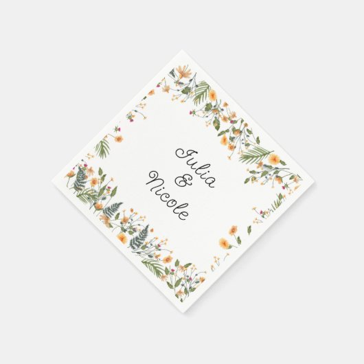 Botanische narcissen Daisy pioenroos bloemen bruil Servet (Hoek)