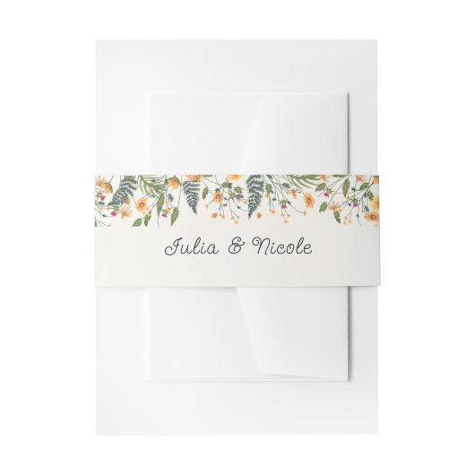 Botanische narcissen Daisy pioenroos bloemen bruil Uitnodigingen Wikkel (Voorkant Voorbeeld)