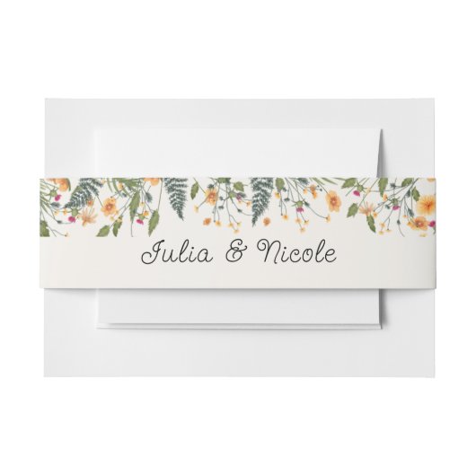 Botanische narcissen Daisy pioenroos bloemen bruil Uitnodigingen Wikkel (Voorkant Voorbeeld)