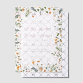 Botanische narcissen Daisy pioenroos bloemen bruil Vellum Uitnodigingen (Offset (Uitnodiging))