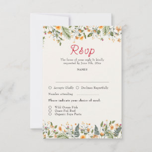 Botanische Narcissen Madeliefje Pioen Bloemen Brui RSVP Kaartje