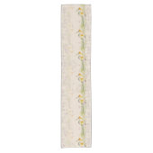 Botanische Narcissus Daffodil Flowers Table Runner Korte Tafelloper (Voorkant)